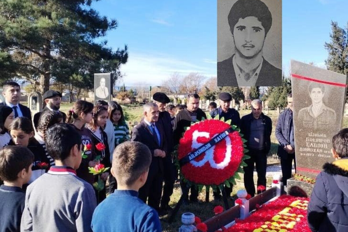 <p>Şəhid Elşən Bəşirovun xatirəsi anılıb &ndash; Masallıda +FOTO=6</p>