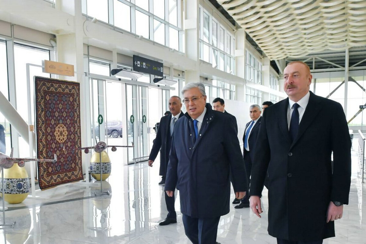 <p>Kasım-Jomart Tokayev Füzuli rayonunda</p>