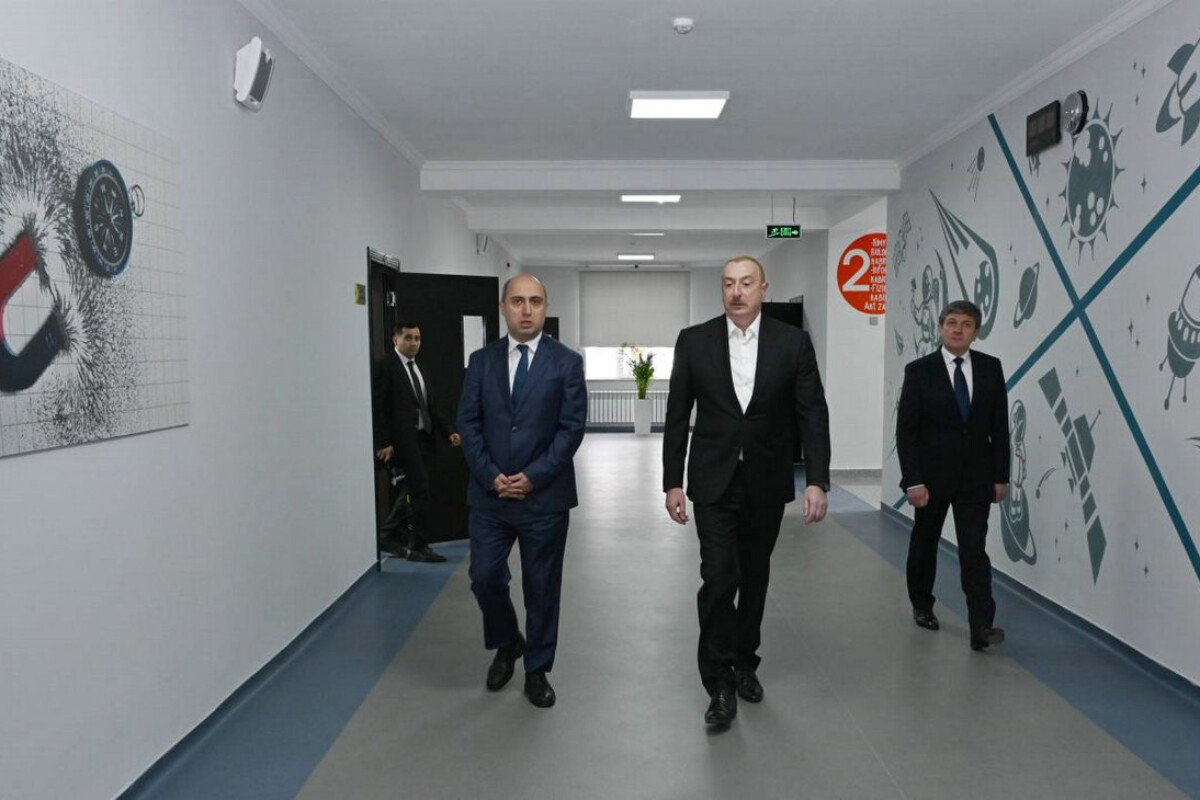 <p>Prezident Qəbələdə məktəb açılışında</p>