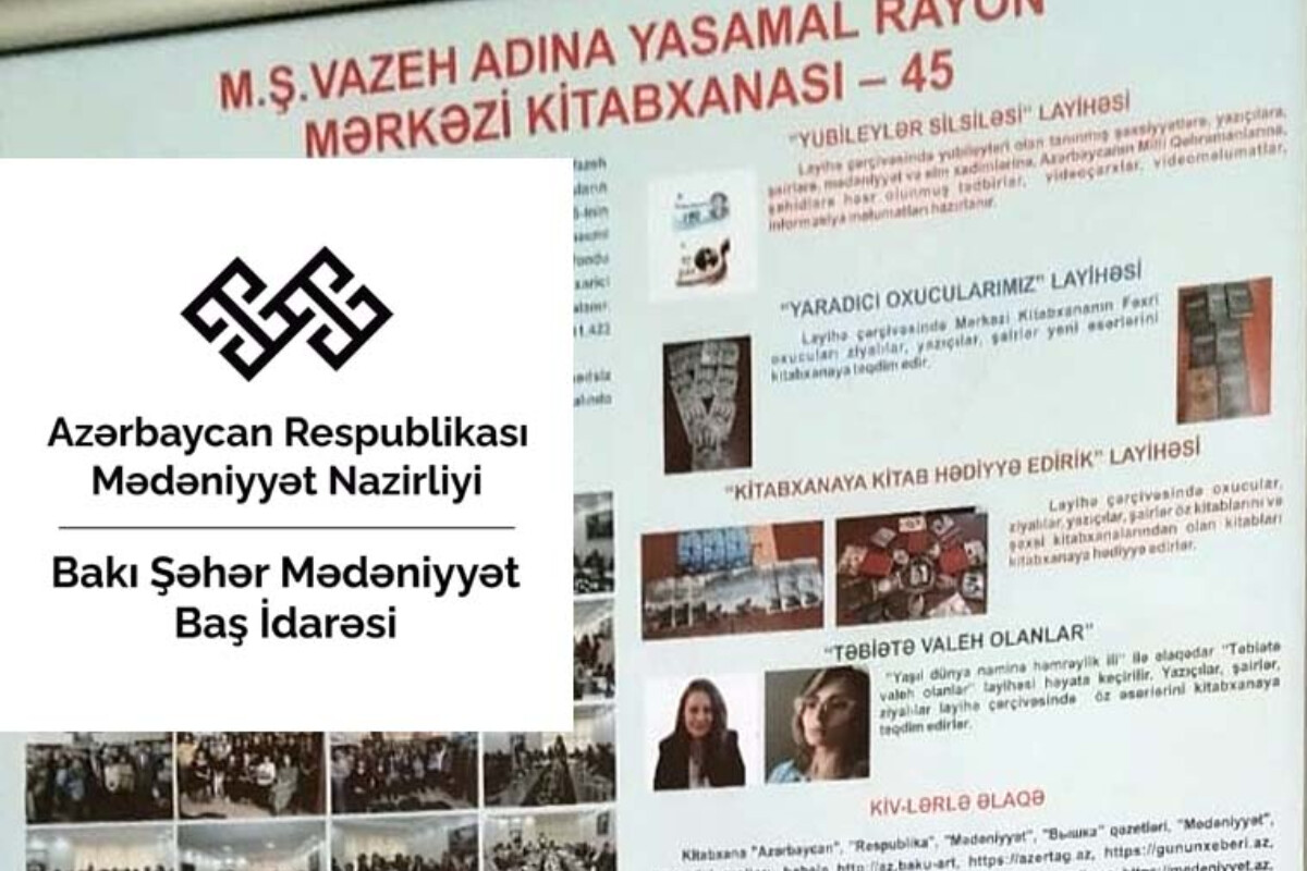 <p>M.Ş.Vazeh adına Mərkəzi Kitabxananın 45 illik yubileyi</p>