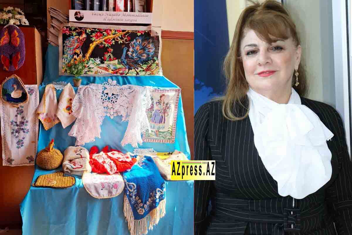 <p>Tanınmış yazıçının əl işlərinin sərgisi açıldı</p>