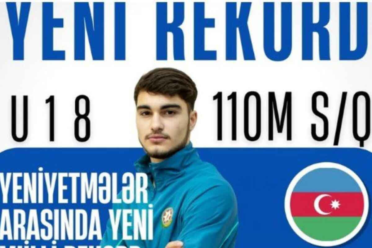 <p>Azərbaycanlı idmançı Şimali Makedoniyada&nbsp;milli rekorda imza atıb</p>