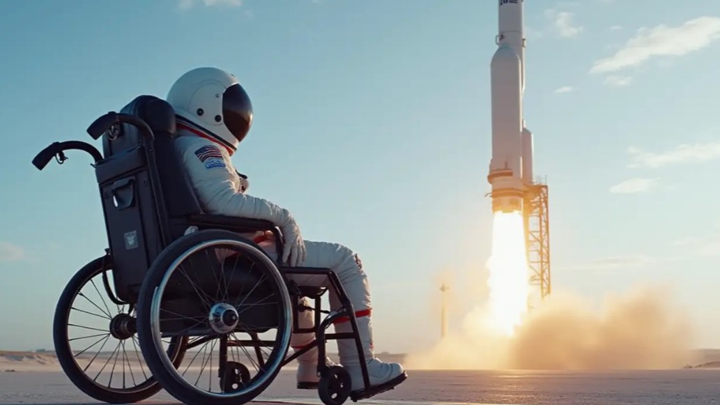 <p>Əlil arabası istifadəçisi ilk dəfə kosmosa uçacaq</p>