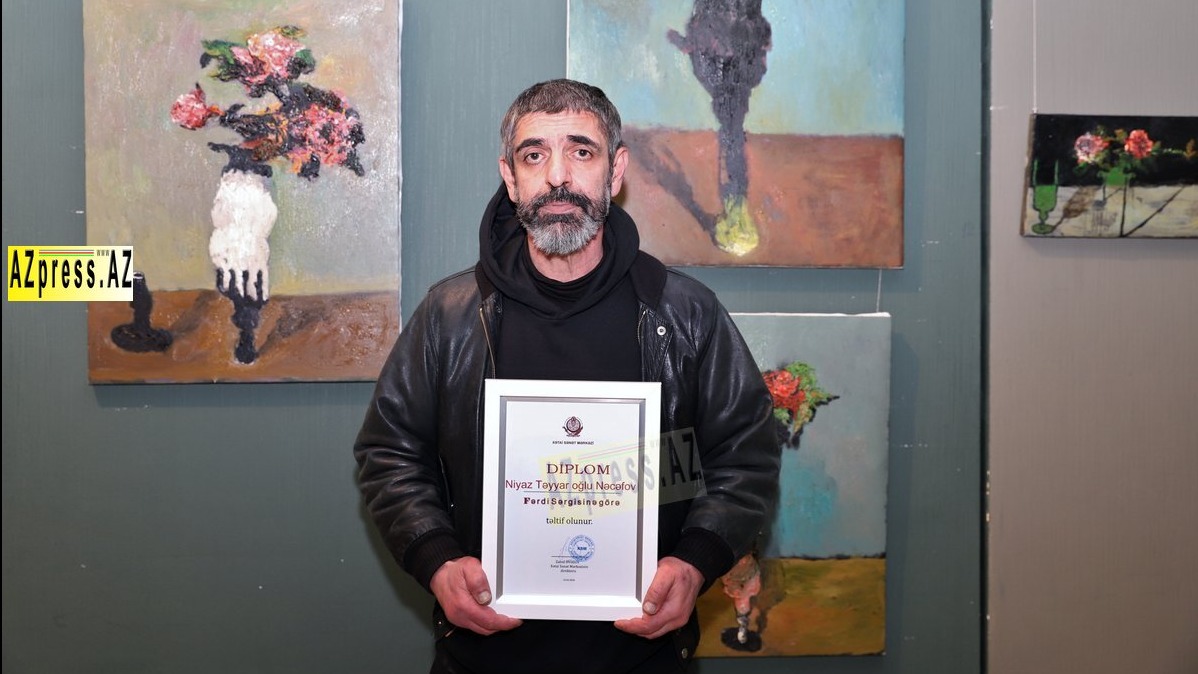 <p>Rəssam Niyaz Nəcəfovun fərdi sərgisi&nbsp;baş tutub +FOTO=39</p>